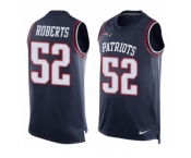 Men Nike New England Patriots #52 Elandon Roberts Limited Navy Blue Player Name & Number Tank Top NFL Jersey