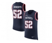 Men Nike New England Patriots #52 Elandon Roberts Navy Blue Rush Player Name & Number Tank Top NFL Jersey