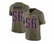 Men Nike New England Patriots #56 Andre Tippett Limited Olive 2017 Salute to Service NFL Jersey