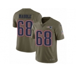 Men Nike New England Patriots #68 LaAdrian Waddle Limited Olive 2017 Salute to Service NFL Jerse