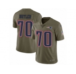 Men Nike New England Patriots #70 Adam Butler Limited Olive 2017 Salute to Service NFL Jersey