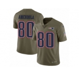 Men Nike New England Patriots #80 Danny Amendola Limited Olive 2017 Salute to Service NFL Jersey