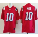 Men's New England Patriots #0 Christian Gonzalez Limited Red Fashion FUSE Vapor Jersey