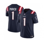 Men's New England Patriots #1 DeVante Parker Navy 2023 F.U.S.E. Vapor Limited Football Stitched Jersey