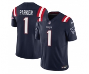 Men's New England Patriots #1 DeVante Parker Navy 2023 F.U.S.E. Vapor Limited Football Stitched Jersey