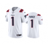 Men's New England Patriots #1 DeVante Parker White Vapor Untouchable Limited Stitched Jersey