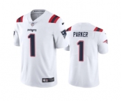 Men's New England Patriots #1 DeVante Parker White Vapor Untouchable Limited Stitched Jersey
