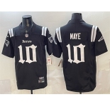 Men's New England Patriots #10 Drake Maye Black F.U.S.E. Gothic Revolution Edition Stitched Football Jersey