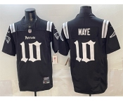 Men's New England Patriots #10 Drake Maye Black F.U.S.E. Gothic Revolution Edition Stitched Football Jersey