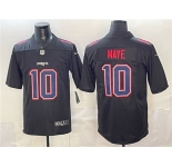 Men's New England Patriots #10 Drake Maye Black Fashion Vapor Untouchable Limited Football Stitched Jersey