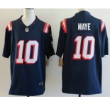Men's New England Patriots #10 Drake Maye Limited Navy Fashion FUSE Vapor Jersey
