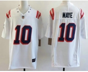 Men's New England Patriots #10 Drake Maye Limited White Fashion FUSE Vapor Jersey