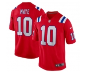 Mens New England Patriots #10 Drake Maye Nike Red Alternate Vapor Limited Jersey
