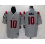 Men's New England Patriots #10 Mac Jones Grey 2021 Inverted Legend Stitched NFL Nike Limited Jersey