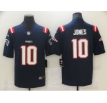 Men's New England Patriots #10 Mac Jones Nike Navy 2021 NFL Draft First Round Pick Leopard Limited Jersey
