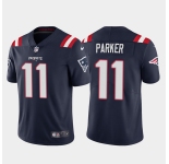 Men's New England Patriots #11 DeVante Parker Navy Vapor Untouchable Limited Stitched Jersey