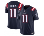 Men's New England Patriots #11 Joshua Dobbs Navy 2025 F.U.S.E. Vapor Limited Football Stitched Jersey