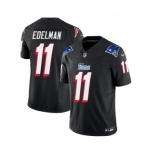 Men's New England Patriots #11 Julian Edelman Black 2023 F.U.S.E. Vapor Limited Football Stitched Jersey