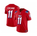 Men's New England Patriots #11 Julian Edelman Red 2023 F.U.S.E. Vapor Limited Football Stitched Jersey