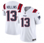 Men's New England Patriots #13 Mack Hollins White 2025 F.U.S.E. Vapor Limited Football Stitched Jersey