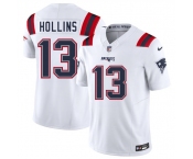 Men's New England Patriots #13 Mack Hollins White 2025 F.U.S.E. Vapor Limited Football Stitched Jersey