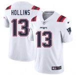 Men's New England Patriots #13 Mack Hollins White 2025 Vapor Limited Football Stitched Jersey