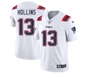Men's New England Patriots #13 Mack Hollins White 2025 Vapor Limited Football Stitched Jersey