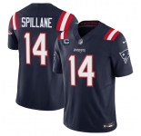 Men's New England Patriots #14 Robert Spillane Navy 2025 F.U.S.E. With 3-Star C Patch Vapor Limited Stitched Jersey