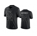 Men's New England Patriots #14 Ty Montgomery Black Reflective Limited Stitched Football Jersey