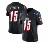 Men's New England Patriots #15 Ezekiel Elliott Black 2023 F.U.S.E. Vapor Limited Football Stitched Jersey