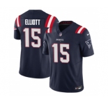 Men's New England Patriots #15 Ezekiel Elliott Navy 2023 F.U.S.E. Vapor Limited Football Stitched Jersey