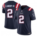 Men's New England Patriots #2 Harold Landry III Navy 2025 F.U.S.E. Vapor Limited Football Stitched Jersey