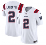 Men's New England Patriots #2 Harold Landry III White 2025 F.U.S.E. Vapor Limited Football Stitched Jersey
