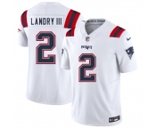 Men's New England Patriots #2 Harold Landry III White 2025 F.U.S.E. Vapor Limited Football Stitched Jersey