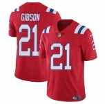 Men's New England Patriots #21 Antonio Gibson Red Vapor Limited Football Stitched Jersey