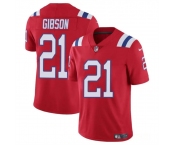 Men's New England Patriots #21 Antonio Gibson Red Vapor Limited Football Stitched Jersey