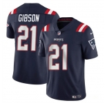Men's New England Patriots #21 Antonio Gibsonz Navy Vapor Limited Football Stitched Jersey