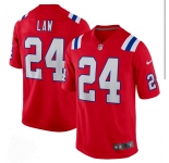 Mens New England Patriots #24 Ty Law Nike Red Alternate Vapor Limited Jersey