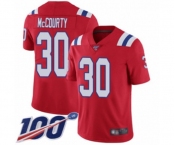 Men's New England Patriots #30 Jason McCourty Red Alternate Vapor Untouchable Limited Player 100th Season Football Jersey