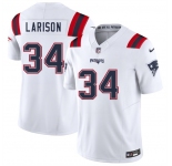 Men's New England Patriots #34 Lan Larison White 2025 F.U.S.E. Vapor Limited Stitched Jersey
