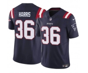 Men's New England Patriots #36 Kevin Harris Navy 2023 F.U.S.E. Vapor Limited Football Stitched Jersey
