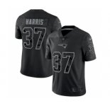 Men's New England Patriots #37 Damien Harris Black Reflective Limited Stitched Football Jersey