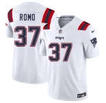 Men's New England Patriots #37 Parker Romo White 2025 F.U.S.E. Vapor Limited Football Stitched Jersey