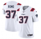 Men's New England Patriots #37 Parker Romo White 2025 Vapor Limited Football Stitched Jersey