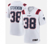 Men's New England Patriots #38 Rhamondre Stevenson White Limited Stitched Game Jersey