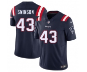 Men's New England Patriots #43 Bradyn Swinson Navy 2025 F.U.S.E. Vapor Limited Football Stitched Jersey
