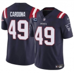 Men's New England Patriots #49 Joe Cardona Navy F.U.S.E. With 1-Star C Patch Vapor Limited Stitched Football Jersey