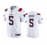 Men's New England Patriots #5 Brian Hoyer 2021 White Vapor Untouchable Limited Stitched Football Jersey