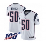 Men's New England Patriots #50 Chase Winovich White Vapor Untouchable Limited Player 100th Season Football Jersey