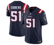 Men's New England Patriots #51 Jack Gibbens Navy 2025 F.U.S.E. Vapor Limited Football Stitched Jersey